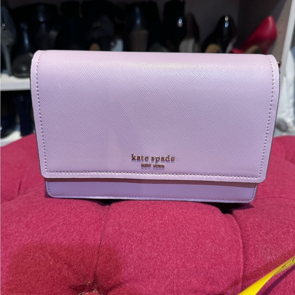 Kate Spade lilac wallet on a chain - Picture 1 of 8